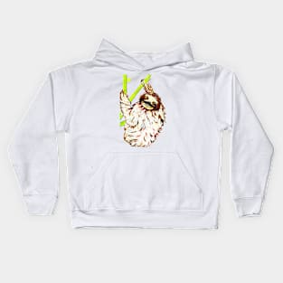 Sloth with moustache Kids Hoodie